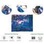 Claude Monet Water Lillies 1917 Ergonomic Design Mouse Pad with Wrist Support. Gel Hand Rest. Matching Microfiber Cleaning Cloth for Glasses & Electronics. Mouse Pad for Laptop, PC Computer & Mac.