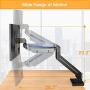 ErGear Single Monitor Mount Stand, Heavy-Duty Aluminium Arm Hold 26.5lbs, 13-35 Inches Monitor, Premium Gas Spring Mount w/Two Desk Mount Options and All Required Accessories, Black Matte