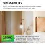 Sunco Lighting 2 Pack G25 LED Globe, 6W=40W, Dimmable, 450 LM, 2700K Soft White, E26 Base, Ideal for Bathroom Vanity or Mirror - UL & Energy Star