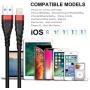 iPhone Charger 10ft, 3 Pack [MFI Certified] Lightning Cable 10 Foot, Extra Long 10 Feet iPhone Charging Cord, 2.4A iPhone Power Wire Compatible with iPhone12/11/XS/Max/XR/X/8/8P/7P/6/iPad