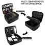 Travel Electronics Organizer, Waterproof Cable Organizer Bag for Electronic Accessories Double Layer Large Shockproof Cable Storage Bag for Cord, Power Bank, Tablet(Up to iPad 11 inch) - Black