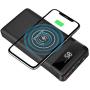 HOKONUI Wireless Portable Chargers, 10W Qi Fast Charge 20000 mAh Power Bank 5 Output USB Type-C LCD Display High Capacity External Battery Pack for Cell Phones, iPhone, Ipad, Samsung Galaxy and More