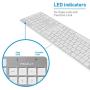 Macally Ultra-Slim USB Wired Keyboard with Number Keypad for Apple Mac Pro, MacBook Pro/Air, iMac, Mac Mini, Laptop Computers, Windows Desktop PC Laptops, Silver (SLIMKEYPROA)