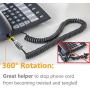 Telephone Cord Detangler, Uvital Anti-Tangle Telephone Handset Cable 360 Degree Rotating Landline Swivel Cord Untangler Black (2 Pack)