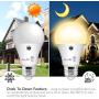 Dusk to Dawn Light Bulb- 2 Pack, AmeriTop A19 LED Sensor Light Bulbs; UL Listed, Automatic On/Off, 800 Lumen, 10W(60 Watt Equivalent), E26 Base, Indoor/Outdoor Lighting Bulb (3000K Warm White)