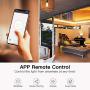 Smart Light Switch Treatlife Single Pole Smart Switch Works with Alexa, Google Home and SmartThings, in-Wall Wi-Fi Light Switch, No Hub Required, Neutral Wire Required, ETL Listed, FCC, 4 Pack