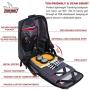 OUTJOY Anti Theft Travel Backpack Waterproof Laptop Backpack for Men Women Lockable Computer Backpack with USB Charging Port Padded Compartment for 15.6 inches Laptop School Backpack TSA Friendly Grey