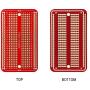 ElectroCookie Prototype PCB Solderable Breadboard for Electronics Projects Compatible for DIY Arduino Soldering Projects, Gold-Plated (5 Pack + 1 Mini Board, Red)