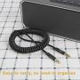 CableCreation 1-4 FT Coiled 3.5mm Audio Cable, 3.5mm Aux Cable Compatible with iPhones, iPads, Samsung and Other 3.5mm DC Plug Port Device, Black