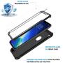 ORETECH Designed for iPhone XR Case, with[2 x Tempered Glass Screen Protector] 360 Full Body Shockproof Anti Scratch Protection Cover Hard PC Soft Rubber Silicone Case for iPhone XR 6.1 2018 Black