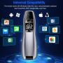 Wireless Presentation Remote, RF 2.4Ghz USB Rechargeable Powerpoint Presenter Clicker Remote Control Pointer for Mac/PC