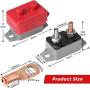 4 Pieces 12V - 24V Automatic Reset Circuit Breakers with Cover Stud Bolt and 8 Pieces Wire Lugs for Car Boat Truck Automotive and More