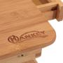HANKEY Bamboo Large Foldable Laptop Notebook Stand Desk with Height Adjustable Legs Drawer Cup Holder,Bed Table Serving Tray for Eating Breakfast, Reading Book, Watching Movie on iPad