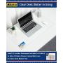 Desk Mat Clear Pad Blotter Mats Office Table Protector on Top of Desks for Laptop Computer Desktop Keyboard Pads Plastic Transparent Wipeable Waterproof Mat Vinyl PVC 17 x 36'' with Mouse Pad