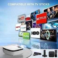 Mini Projector-2021 Latest Portable Video Projector for Home Theater/Outdoor Movie/Video Game, Support 1080P/236 Projector Screen, Compatible with Netflix/TV Stick/Phone/Laptop/PC/HDMI/USB