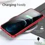 SUPBEC Compatible for iPhone 11 Pro Max Case and [ Screen Protector Tempered Glass x2Pcs] Protective Phone Cover [HeavyDuty Series] Shockproof Silicone for iPhone 11Pro Max Phone Case-Clear Red-6.5''
