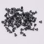 Taiss 100 Pcs 6x6x7mm 2 Pin Panel PCB Momentary Tactile Tact Push Button Switch Through Hole Installation Black Breadboard Miniature Switch