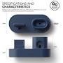 elago 3 in 1 Apple Charging Station Compatible with Apple Watch Series 6/SE/5/4/3/2/1, Apple AirPods 2/1, iPhone 11 and All iPhone Models [Original Cables Required] (Jean Indigo)