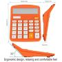 Helect Calculator, Standard Function Desktop Calculator, Orange