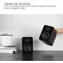 Kanto 2 Channel Powered PC Gaming Desktop Speakers – 3'' Composite Drivers 3/4'' Silk Dome Tweeter – Class D Amplifier - 100 Watts - Built-in USB DAC - Subwoofer Output - YU2GB (Gloss Black)