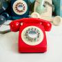 Wild Wood 746 Phone, Retro Design, Red