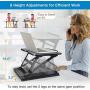 HUANUO Adjustable Laptop Stand for Desk - Easy to Sit or Stand with 9 Adjustable Angles, Laptop Riser Reduces Neck Pain, Fits 15.6 Inch Laptop & Notebook, Height Adjustable Computer & Tablet Riser