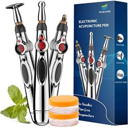Acupuncture Pen, Electronic Acupuncture Pen for Pain Relief Therapy, Powerful Meridian Energy Pen Relief Pain Tools 1 x AA Battery (Not Included) (3 Heads)