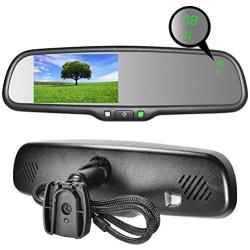 Master Tailgaters OEM Rear View Mirror with 4.3'' Auto Adjusting Brightness LCD + Compass & Temperature - Universal Fit