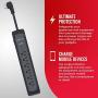 Monster Power Strip Surge Protector - Heavy Duty Protection for 6 Plug-ins - Ideal for Computers, Home Theatre, Home Appliance and Office Equipment