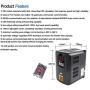 4KW 220V VFD Inverter Variable Frequency Drive Converter Driver Controller 5HP 3-Phase Output 18A VSD with 2m Extension Cable For Spindle Motor Drive Control/CNC Router Engraving Milling Machine