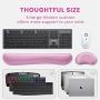 VicTsing Keyboard Wrist Rest Pad & Mouse Wrist Rest, Memory Foam & Superfine Fibre, Easy Typing and Pain Relief for Computer, Laptop, Office, Pink