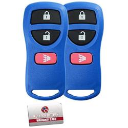 KeylessOption Keyless Entry Remote Control Car Key Fob Replacement for KBRASTU15, CWTWB1U733-Blue (Pack of 2)