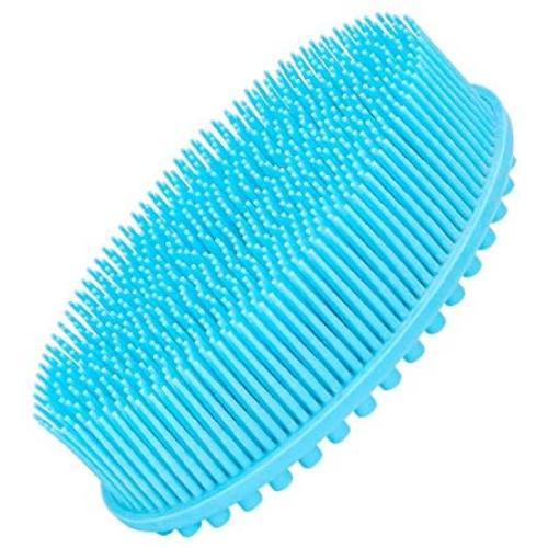 Silicone Bath Shower Loofah Brush, 100% Silicone Gentle Back Scrubber, Best Body exfoliating loofa Brush Gift for Baby Kids Men Father Mother Wife Family (Blue) Silicone Bath Shower Loofah Brush, 100% Silicone Gentle Back Scrubber, Best Body exfoliating loofa Brush Gift for Baby Kids Men Father Mother Wife Family (Blue)