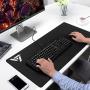 VicTsing [30% Larger] Extended Gaming Mouse Pad with Stitched Edges, Long XXL Mousepad (31.5x15.7In), Desk Pad Keyboard Mat, Non-Slip Base, Water-Resistant, for Work & Gaming, Office & Home, Black