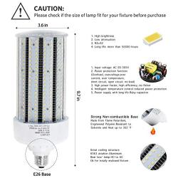 60w LED Garage Light,E26 E39 Base LED Corn Bulb,5000k Daylight LED Replacement Incandesce CFL Metal Halide HID HPS Lamp for Indoor Outdoor Garage Yard barn Warehouse Work Shop Gym