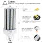 60w LED Garage Light,E26 E39 Base LED Corn Bulb,5000k Daylight LED Replacement Incandesce CFL Metal Halide HID HPS Lamp for Indoor Outdoor Garage Yard barn Warehouse Work Shop Gym