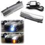 iJDMTOY Front Bumper Switchback LED Daytime Running Lights Compatible With 06-09 Nissan 350z LCI, Exact Fit Bumper Reflector Replacement Powered by White & Amber CREE LED Lights