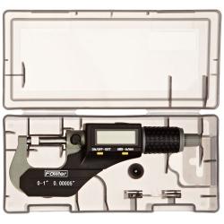 Fowler Full Warranty Xtra-Value II Electronic Micrometer with Grey Enamel Finish, 54-870-001-0, 0-1''/0-25mm Measuring Range, 0.00005''/0.001mm Resolution, 0.00016''/0.004mm Accuracy, RS-232 Output