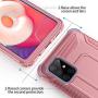 ORETECH Designed for Galaxy A51 Case with [2 x Tempered Glass Screen Protector] 360° Full Body Hard PC Soft TPU Rubber Silicone Edge Protective Cover for Samsung Galaxy A51 4G 6.5'' Rosegold
