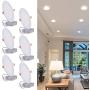 JARLSTAR 6-Pack 8 Inch Ultra-Thin LED Recessed Ceiling Light with Junction Box, 3000K Warm White, 18W 110V Eqv Recessed Lighting, Slim LED Can-Killer Downlight,1500LM High Brightness,CRI80+