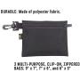 CLC Custom Leathercraft 1100 Multi-Purpose Clip-on Zippered Poly Bags, 3 Pack