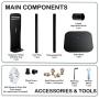 Universal Hand Sanitizer Dispenser Stand, Portable Soap Dispenser Floor Stand with Adjustble Height for School Office Hospital Lobby