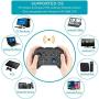 Forty4 Wireless Gaming Controller, Dual-Vibration Joystick Gamepad Computer Game Controller for PC Windows 7/8/10, PS3, Switch- Black
