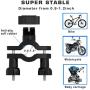 Bike & Motorcycle Phone Mount Holder. Bicycle Handle Universal Cell Phone Bracket.Shockproof Silicone. Double Reinforcement. for iPhone,Samsung or Any Smartphone. and The 360° Swivel is Perfect