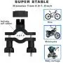 Bike & Motorcycle Phone Mount Holder. Bicycle Handle Universal Cell Phone Bracket.Shockproof Silicone. Double Reinforcement. for iPhone,Samsung or Any Smartphone. and The 360° Swivel is Perfect