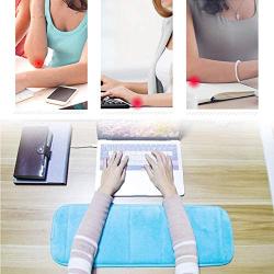 1Pc Computer Wrist Elbow Pad, AUHOKY Upgraded Wrist Rest Arm Pad (Soft, Anti-Slip), Keyboard Wrist Elbow Support Mat for Office Desktop Working Gaming - Less Elbow Pain (7.9 x 23.6 inches) (Blue)