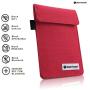 Silent Pocket Signal Blocking Faraday Key Fob Case - Car Anti Theft Device Shielding Against All Signal Types, Including RFID Blocking & Durable Faraday Bag, Fits Most Car Keyfobs (Red, X-Small)