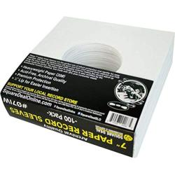 (100) Archival Quality Acid-Free Heavyweight Paper Inner Sleeves for 7'' Vinyl Records #07IW
