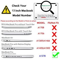 Se7enline Old MacBook Pro 13 inch Case 2009-2012 Plastic Hard Shell Case for MacBook Pro 13-inch with CD-ROM Model A1278 with Keyboard Cover, Screen Protector,Colorful Feather