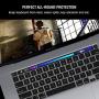 EooCoo Keyboard Cover Ultra Thin Compatible for 2020 MacBook Pro 13 inch M1 A2338 A2251 A2289 with Esc Key & Touch Bar Touch ID, Pro 16 inch A2141 - Silicone Black